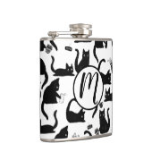 Schlechte Katzen klopfen über Flachmann (Rechts)