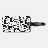 Schlechte Katzen klopfen über Gepäckanhänger (Rückseite horizontal)