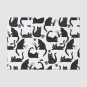 Schlechte Katzen klopfen über Seidenpapier (Vorderseite)