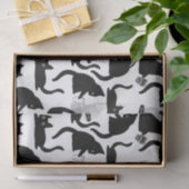 Schlechte Katzen klopfen über Seidenpapier (Geschenk)