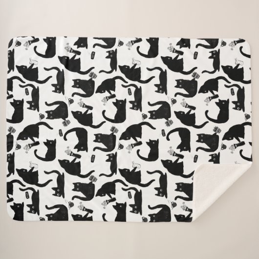 Schlechte Katzen klopfen über Sherpadecke (Vorderseite (Horizontal))