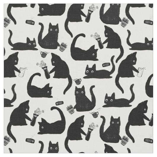 Schlechte Katzen klopfen über Stoff (Nahaufnahme)