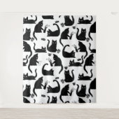 Schlechte Katzen klopfen über Wandteppich (Vorderseite)