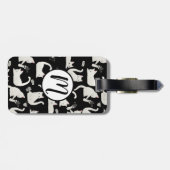 Schlechte Katzen klopfen vorbei, weiße Katzen auf  Gepäckanhänger (Rückseite horizontal)