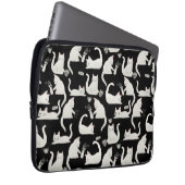 Schlechte Katzen klopfen vorbei, weiße Katzen auf  Laptopschutzhülle (Vorne Rechts)