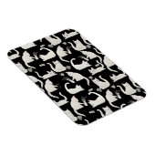 Schlechte Katzen klopfen vorbei, weiße Katzen auf  Magnet (Rechte Seite)