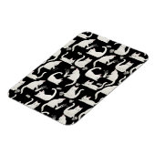 Schlechte Katzen klopfen vorbei, weiße Katzen auf Magnet (Linke Seite)