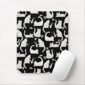 Schlechte Katzen klopfen vorbei, weiße Katzen auf  Mousepad (Mit Mouse)