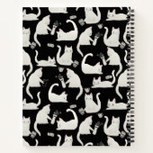 Schlechte Katzen klopfen vorbei, weiße Katzen auf  Notizblock (Rückseite)