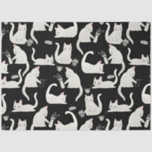 Schlechte Katzen klopfen vorbei, weiße Katzen auf