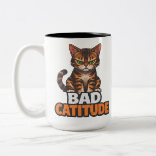 Schlechte Katzigkeit Zweifarbige Tasse