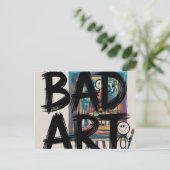 Schlechte Kunst Postkarte (Stehend Vorderseite)