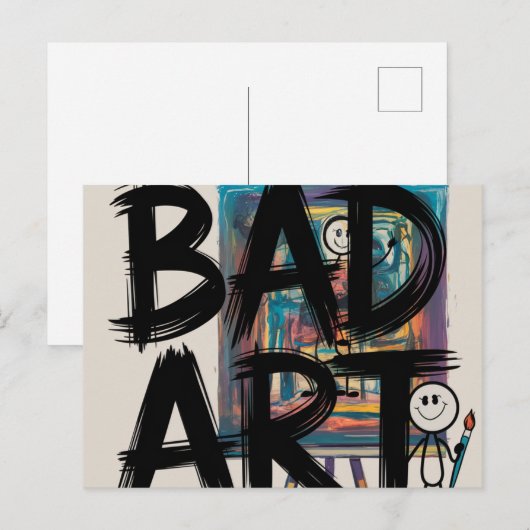 Schlechte Kunst Postkarte (Vorne/Hinten)