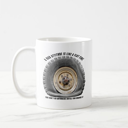 Schlechte Lage wie flacher Tritt Kaffeetasse (Links)