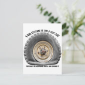 Schlechte Lage wie flacher Tritt Postkarte (Stehend Vorderseite)