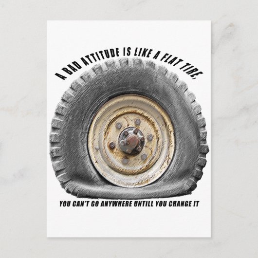 Schlechte Lage wie flacher Tritt Postkarte (Vorderseite)