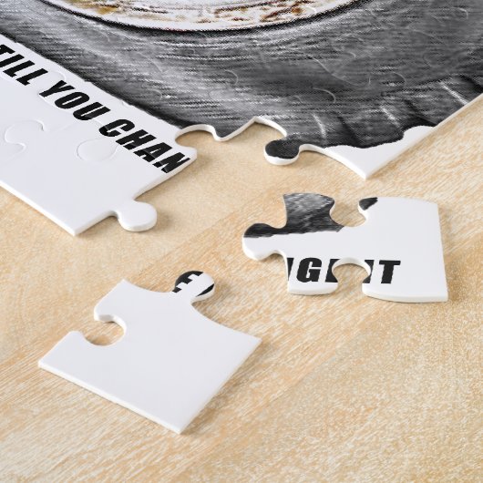 Schlechte Lage wie flacher Tritt Puzzle (Seite)