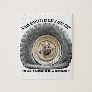 Schlechte Lage wie flacher Tritt Puzzle