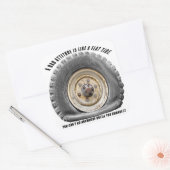 Schlechte Lage wie flacher Tritt Quadratischer Aufkleber (Umschlag)