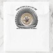 Schlechte Lage wie flacher Tritt Quadratischer Aufkleber (Tasche)