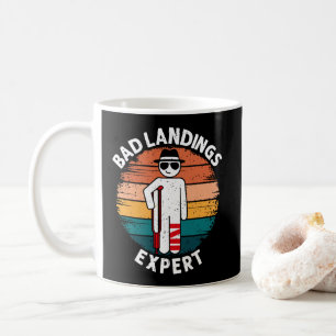 Schlechte Landung Experte Gebrochener Bein Knochen Kaffeetasse