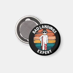 Schlechte Landung Experte Gebrochener Bein Knochen Magnet