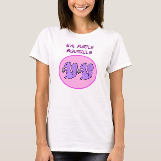 Schlechte lila Eichhörnchen T-Shirt (Vorderseite)