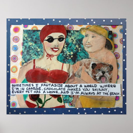 SCHLECHTE MÄDCHENKUNST - MANCHMAL FANTASSE ICH AN POSTER (Vorne)