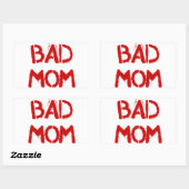 Schlechte Mama Rechteckiger Aufkleber (Blatt)