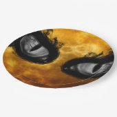 Schlechte Mondaugen Pappteller (Schrägansicht)