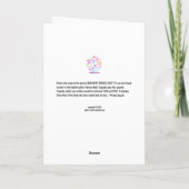 Schlechte Nachrichten reisen schnell, gute Neuigke Karte (Rückseite)