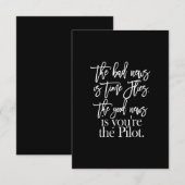 schlechte Nachrichten und gute Nachrichten Dankeskarte (Vorne/Hinten)