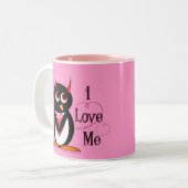 Schlechte Penguin I LIEBE ICH Tasse (Vorderseite Links)