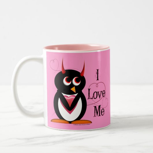 Schlechte Penguin I LIEBE ICH Tasse (Links)