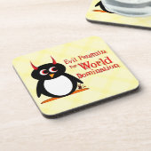 Schlechte Penguin™ Weltherrschaft Untersetzer (Linke Seite)