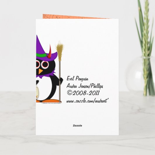 Schlechte Pinguin-Hexe Karte (Rückseite)