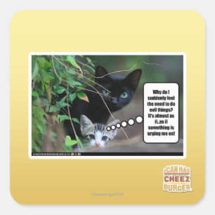 schlechte Sachen Quadratischer Aufkleber