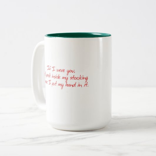 Schlechte Sankt-Katzen-Tasse Zweifarbige Tasse (Vorderseite Links)