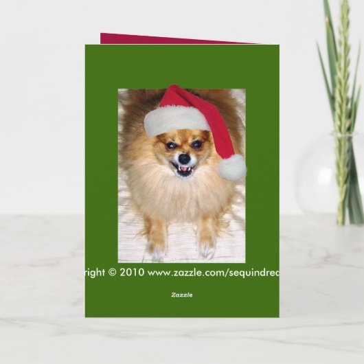 Schlechte Sankt-Weihnachtskarte Feiertagskarte (Rückseite)