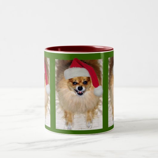 Schlechte Sankt-Weihnachtsschale Zweifarbige Tasse (Mittel)