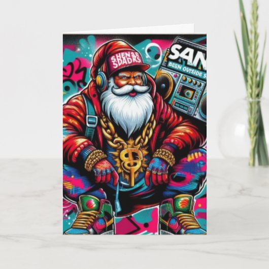 SCHLECHTE SANTA WEIHNACHTSKARTE KARTE (Vorderseite)