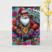 SCHLECHTE SANTA WEIHNACHTSKARTE KARTE (Gelbe Blume)