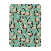 Schlechte siamesische Katzen klopfen über