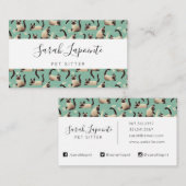 Schlechte siamesische Katzen klopfen über Visitenkarte (Vorne/Hinten)