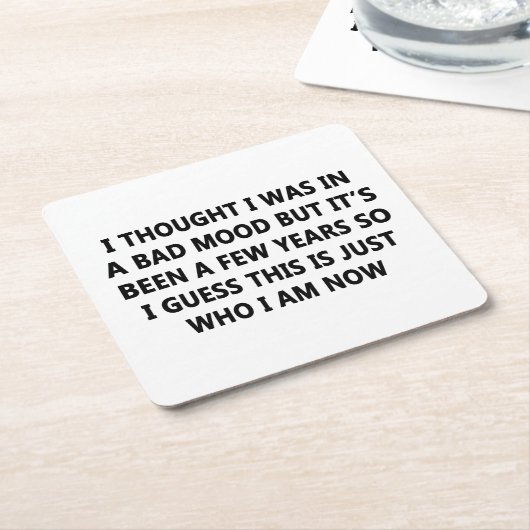 Schlechte Stimmung Rechteckiger Pappuntersetzer (angewinkelt)