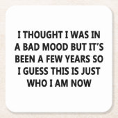 Schlechte Stimmung Rechteckiger Pappuntersetzer (Vorderseite)