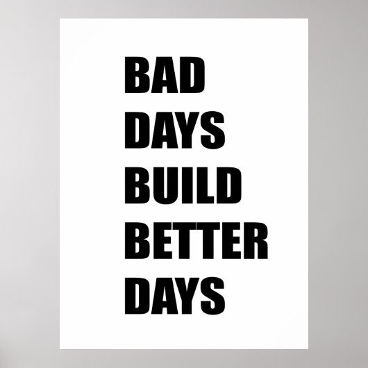 Schlechte Tage besserer Tage Poster (Vorne)