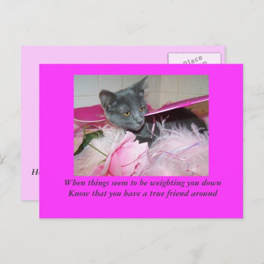 schlechte Tageskarte. Postkarte (Vorne/Hinten)