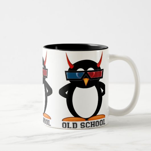 Schlechte Tasse Penguin™ alte Schule3d (Rechts)