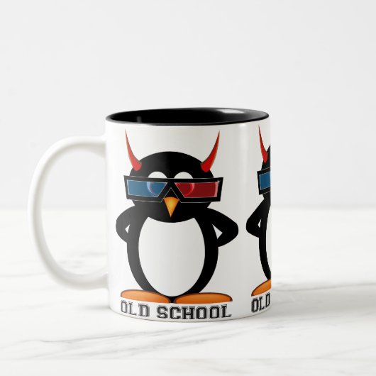 Schlechte Tasse Penguin™ alte Schule3d (Links)
